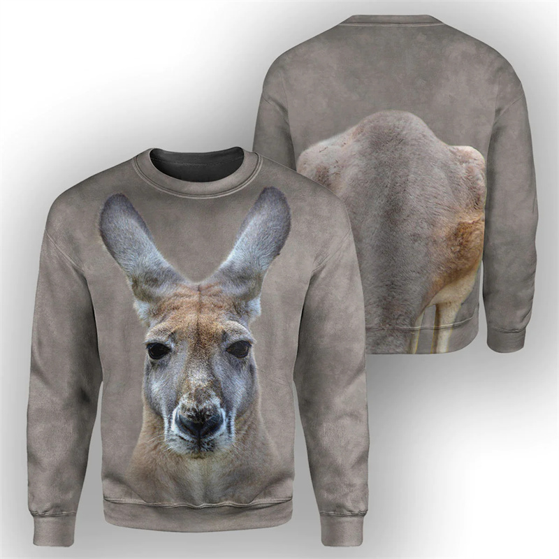 3D Printing Rabbit - Konijn Kangoeroe Koala 3d Print Sweatshirt