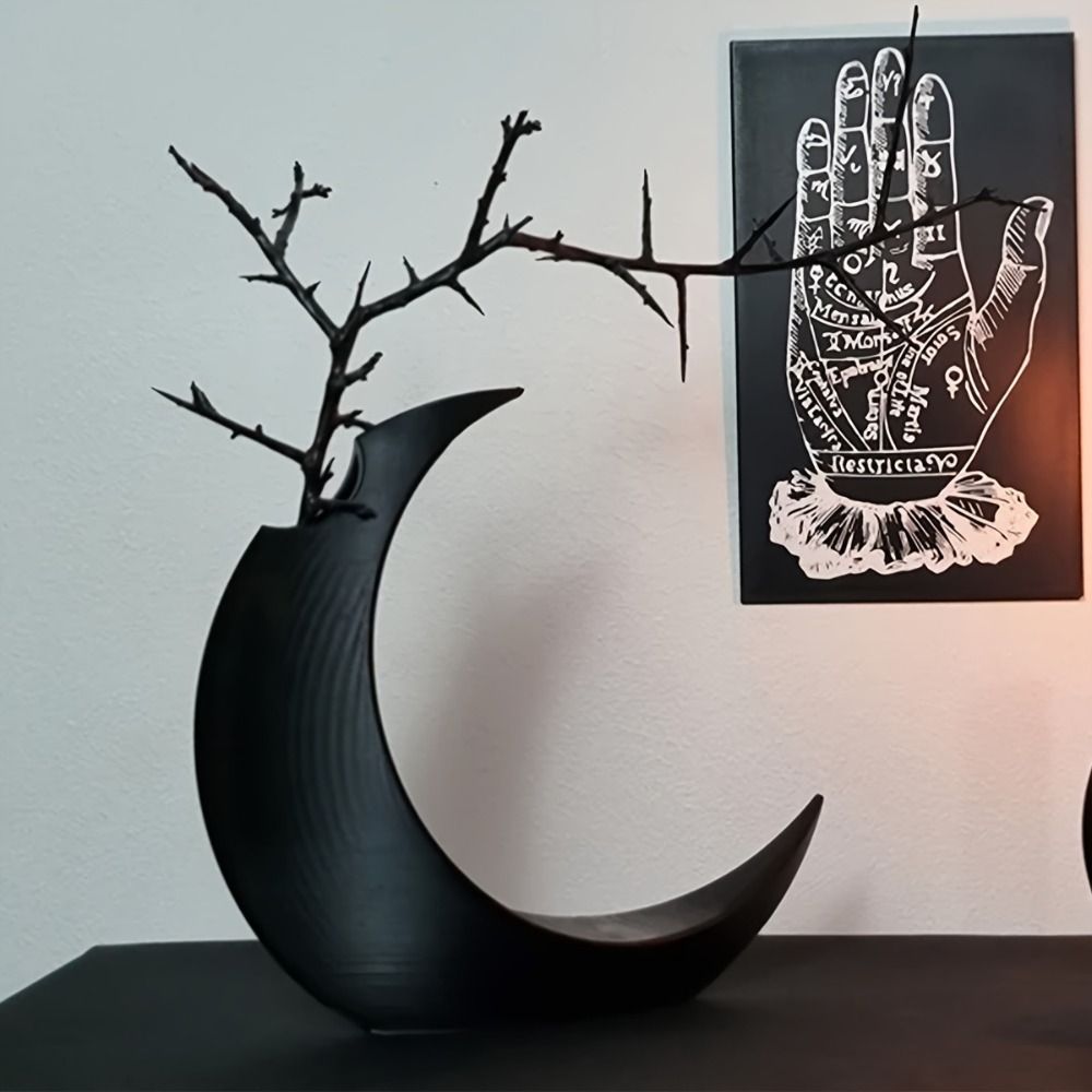 3D Printing Pot - Creatieve PLA Gedroogde Bloemen Vaas Zwart