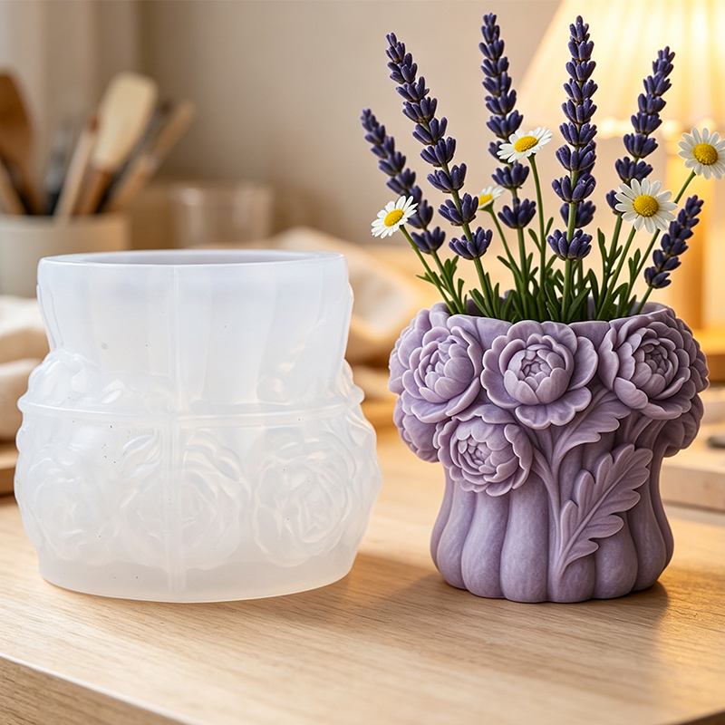 3D Printing Pot - 3D Rose Bloemenvaas Siliconen Mal DIY