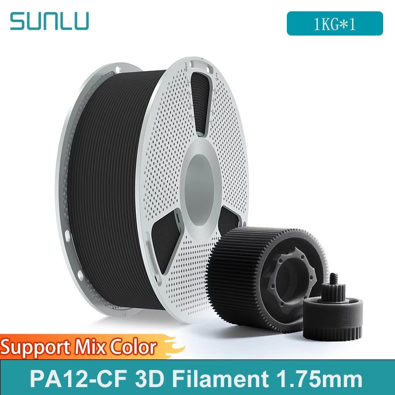 3D Printing Nylon - SUNLU PA12-CF 3D-filament 1,75 mm koolstofvezelgetextureerd