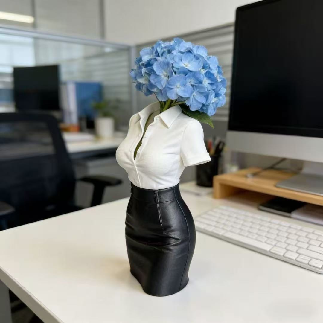 3D Printing Pot - 3D-geprinte sexy kantoor dame lichaamsvaas creatieve