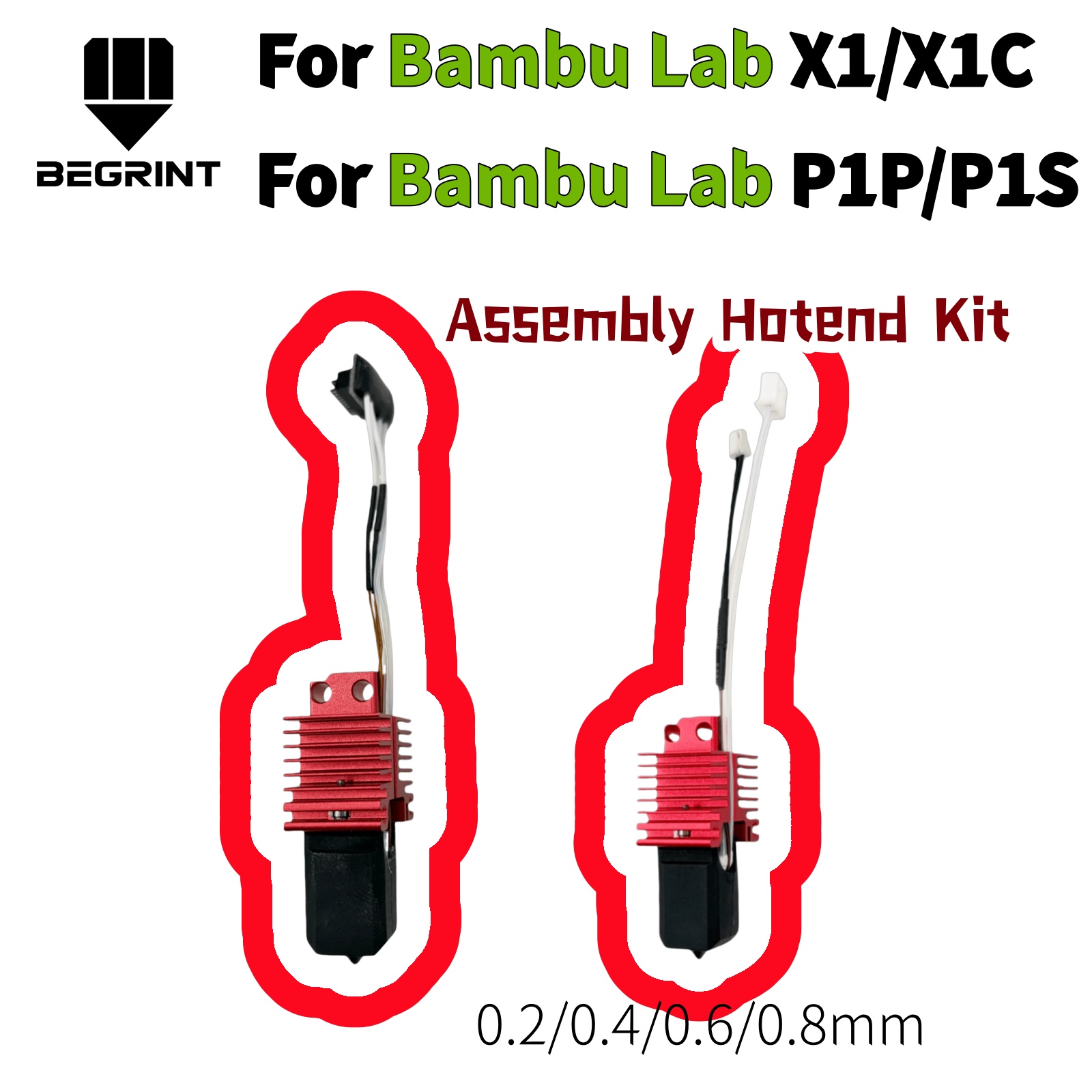 3D Printing X1 Carbon - Complete V2 Printkop Assemblage Hotend Kit