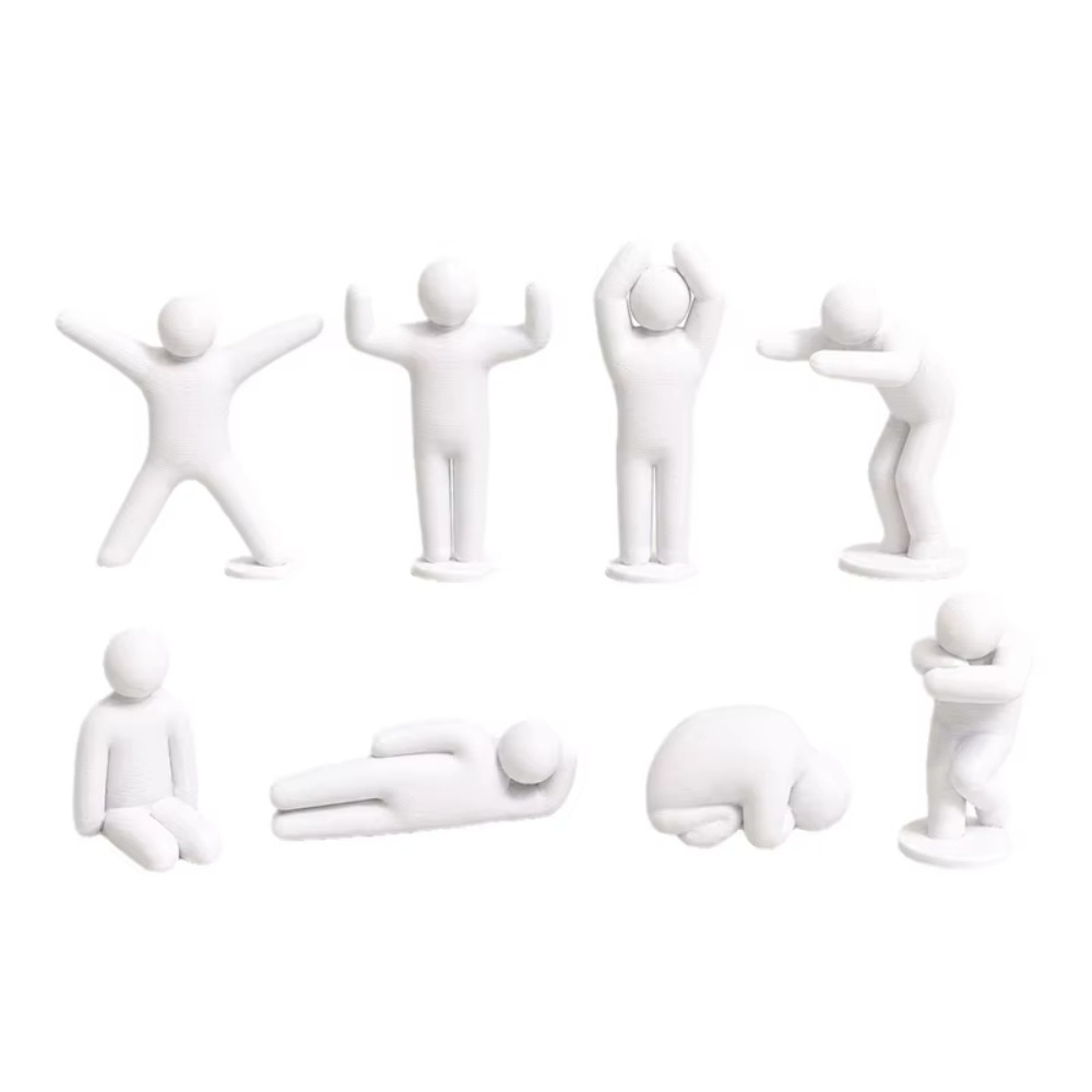 3D Printing Figure - Feestartikelen, beschilderbare mecha-ornamenten, ongeverfde menselijke figuren,