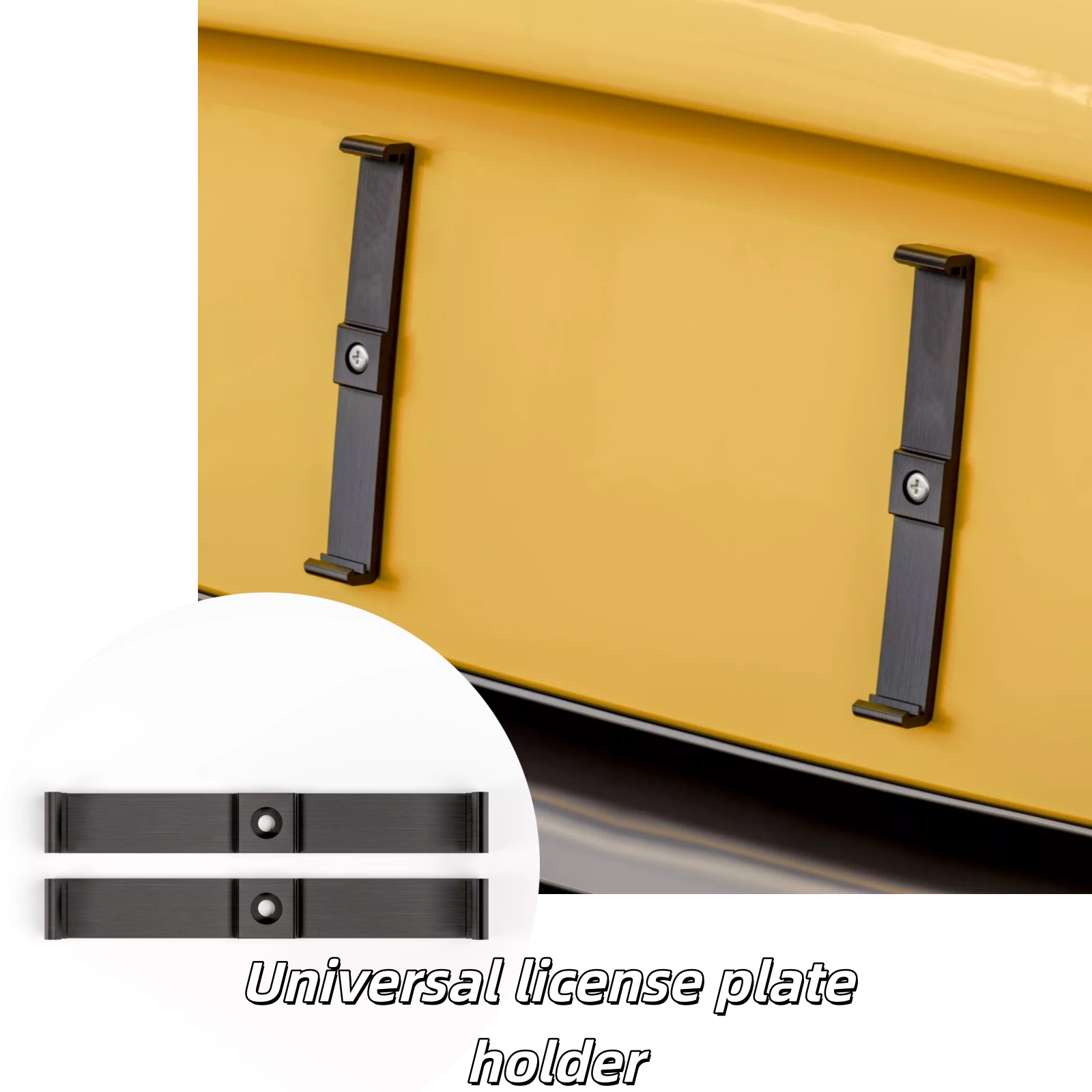 3D Printing Stainless Steel - Universele frameloze 3D-geprinte kentekenplaathouder ABS kentekenplaatframe