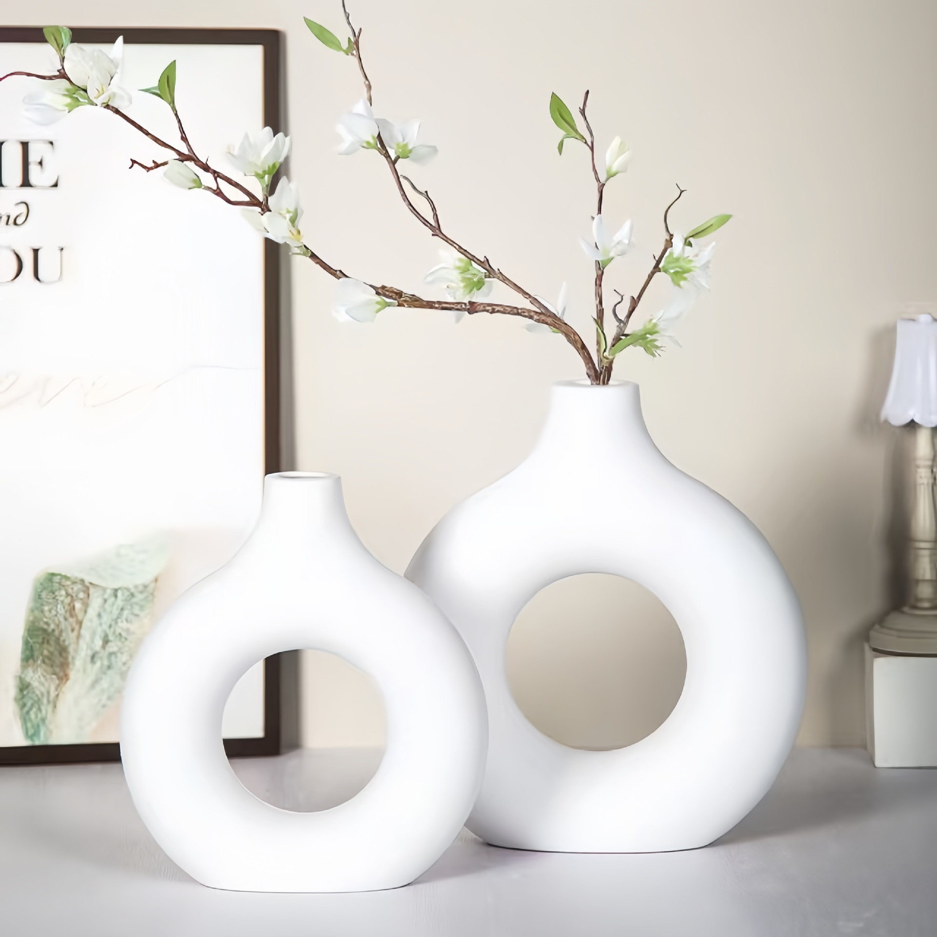 3D Printing Pot - 3D-geprinte bloemenvaas kunst plantenpot eenvoudige donutvormige