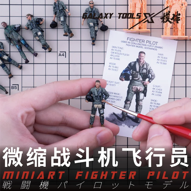3D Printing Bangunan - Galaxy F48017-26 Miniart Gevechtspiloot 3d Print