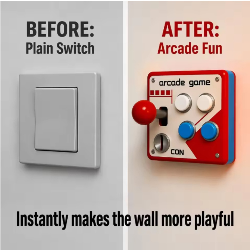 3D Printing Ultem - Retro Arcade Joystick Switch Plate Cover,