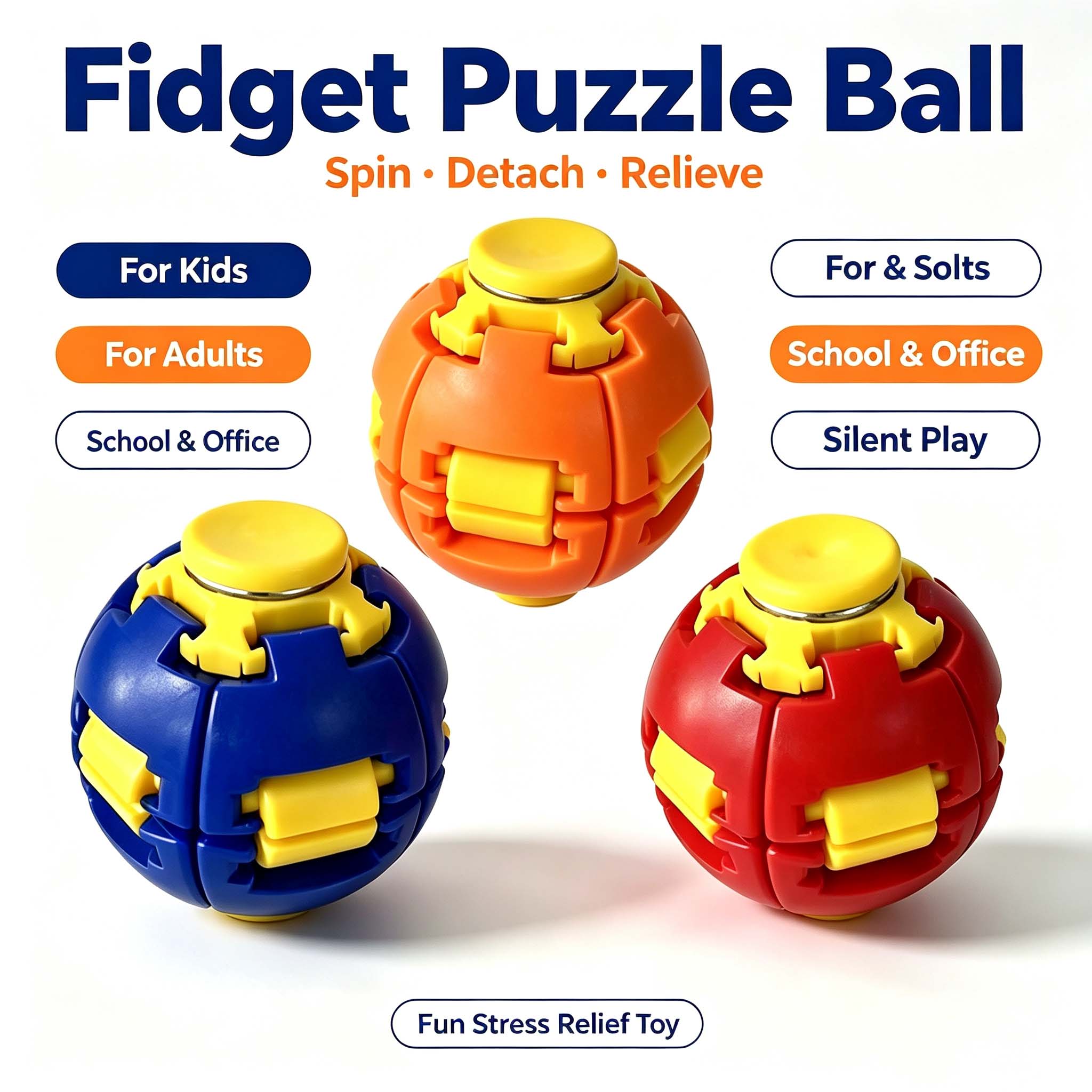 3D Printing Gears - HelixCore 3D-geprinte Twist Sphere Fidget Ball