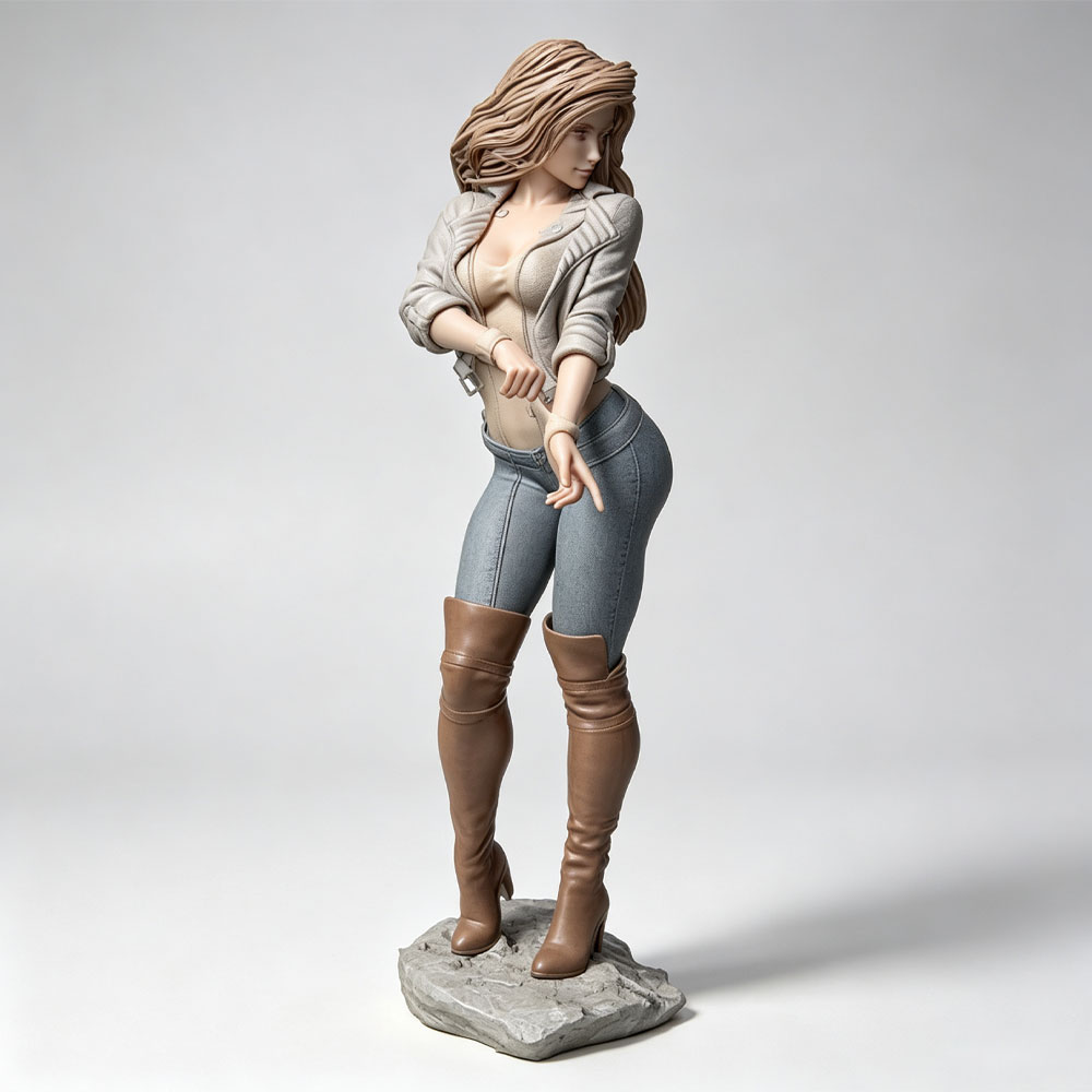 3D Printing Ultem - 1/24 Realistisch modieus vrouwelijk karakter, miniatuur