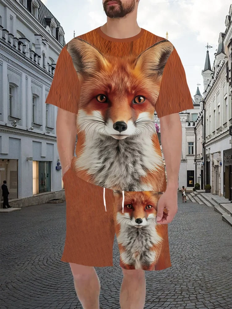 3D Printing Designing - Zomer Nieuwe Heren O-hals T-shirt Sets