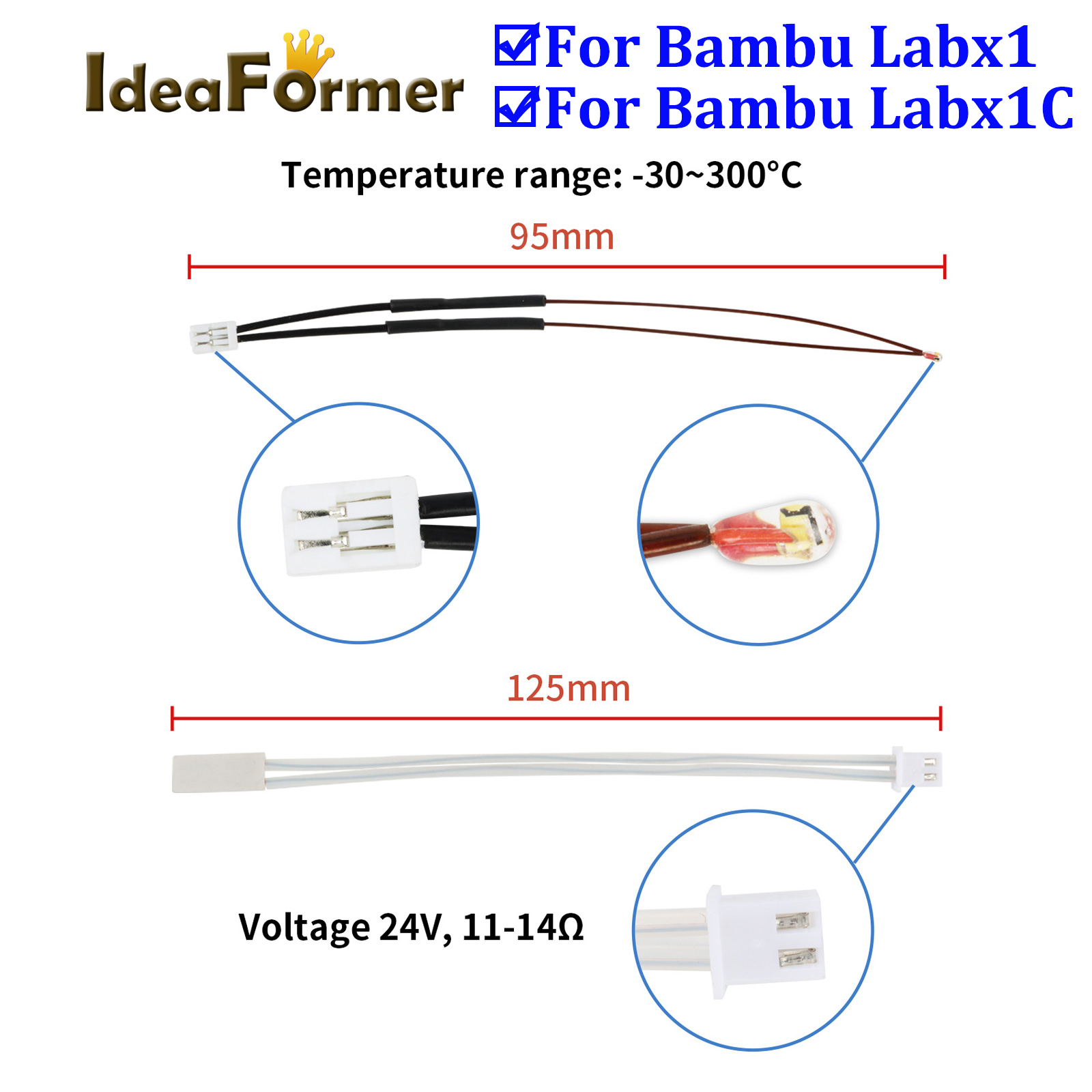 3D Printing X1 Carbon - 24V 48W keramische patroonverwarmer met 100K