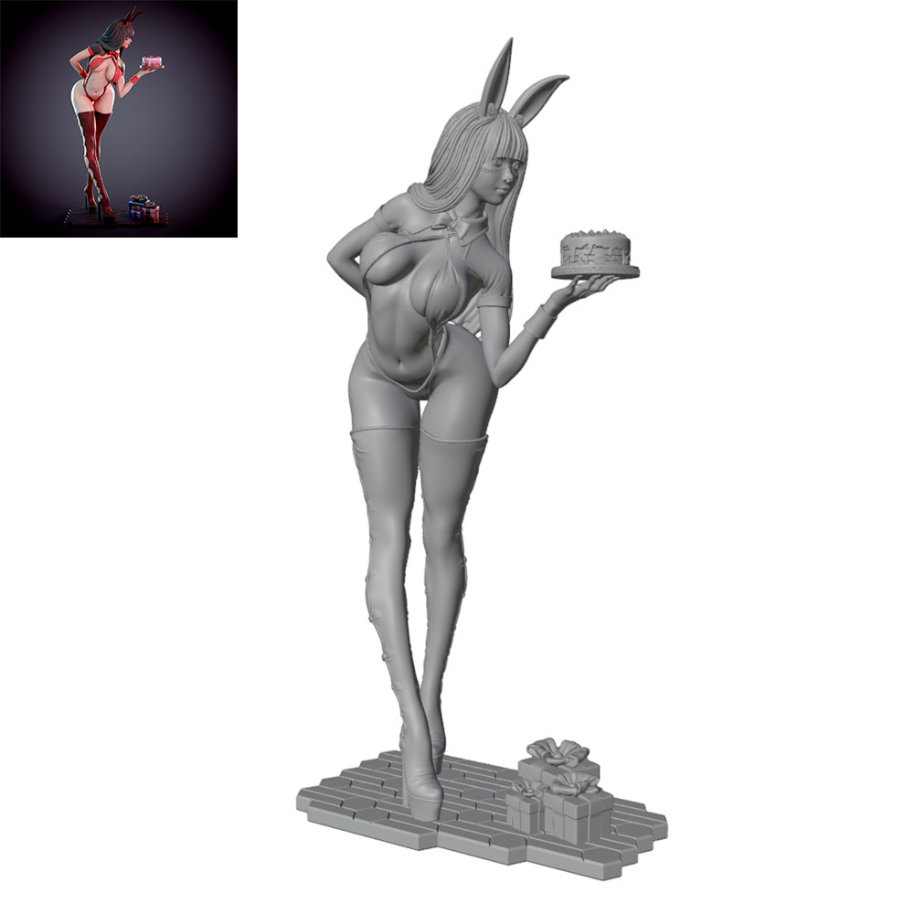 3D Printing Rabbit - 1/24/12/6 Themafeest van de feestdagen, konijnenmeisje