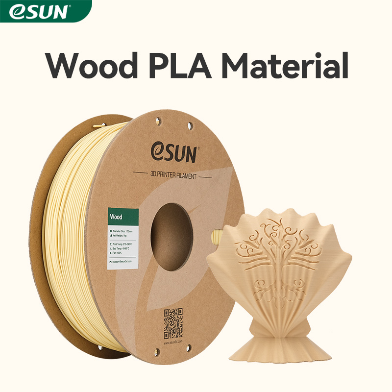 3D Printing Nylon - ESUN 3D-printerfilament 1.75mm Hout PLA 1KG