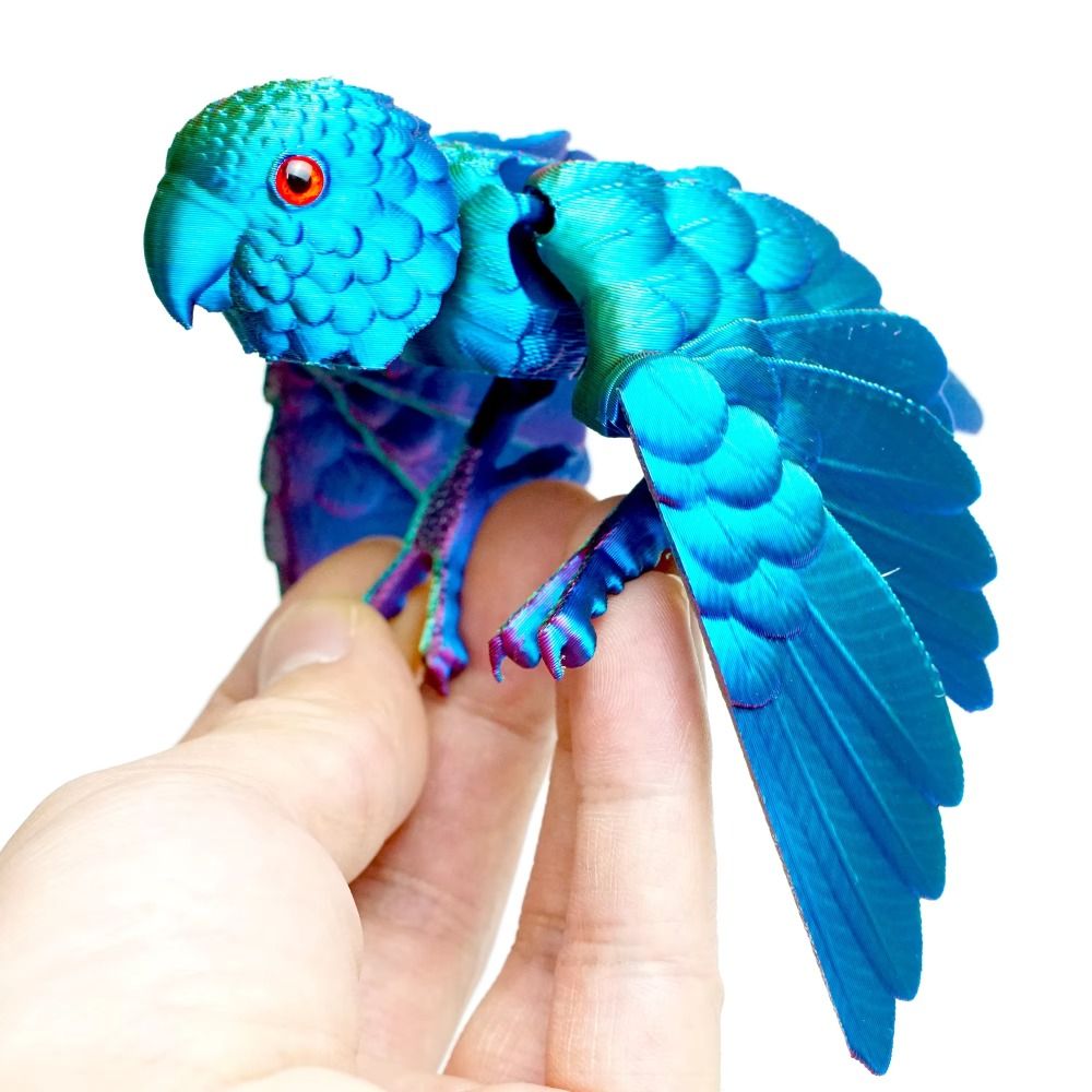 3D Printing Figure - Gesimuleerd oog 3D-geprint papegaaimodel Sprankelende laser