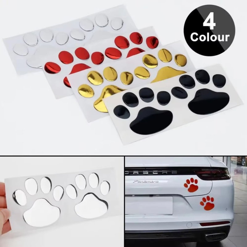 3D Printing Quote - 1/4Pairs 3D Stickers Poot Dier Hond