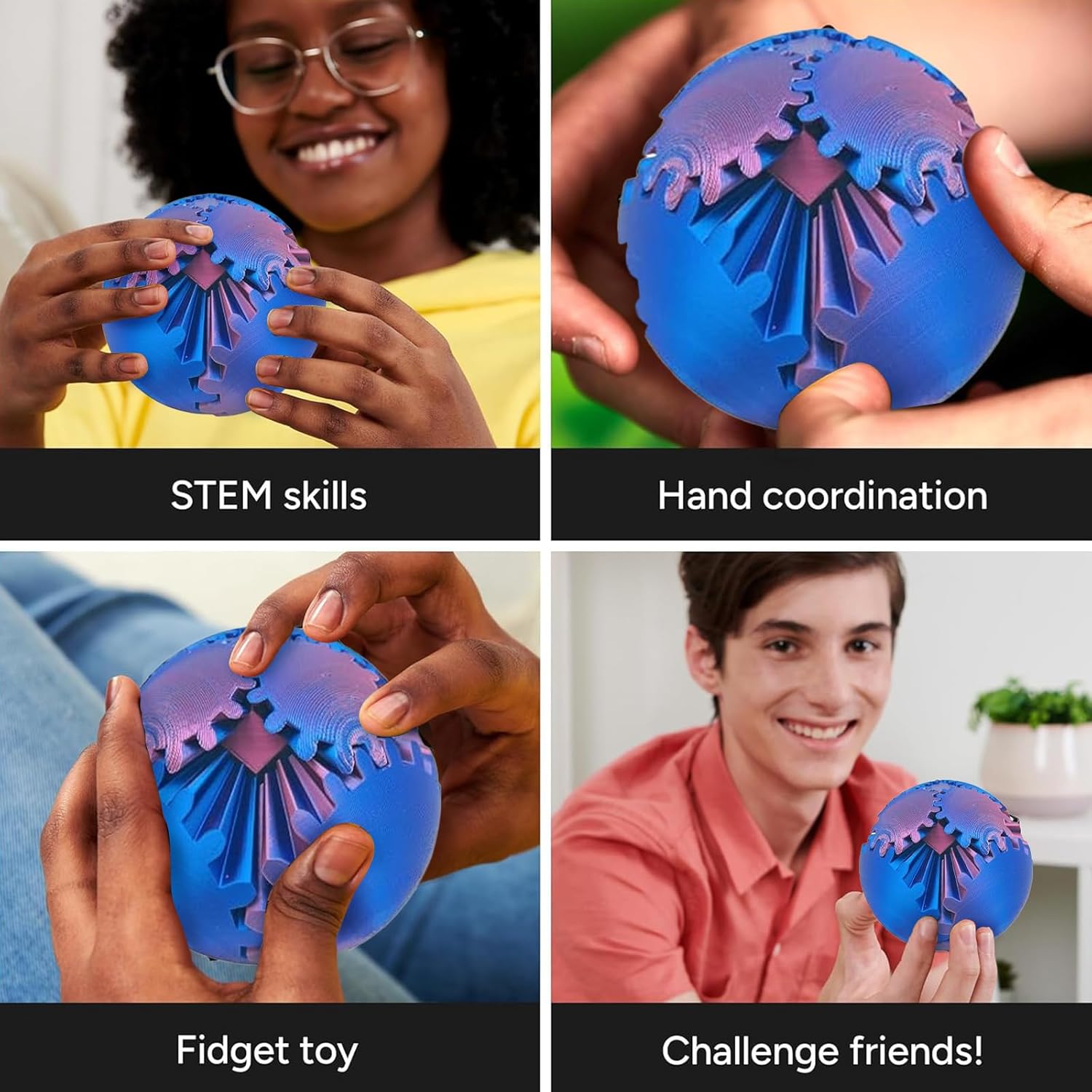 Gear Ball 3D Gedrukt Fidget Sp - 3D Printing Gears recensie en prijs