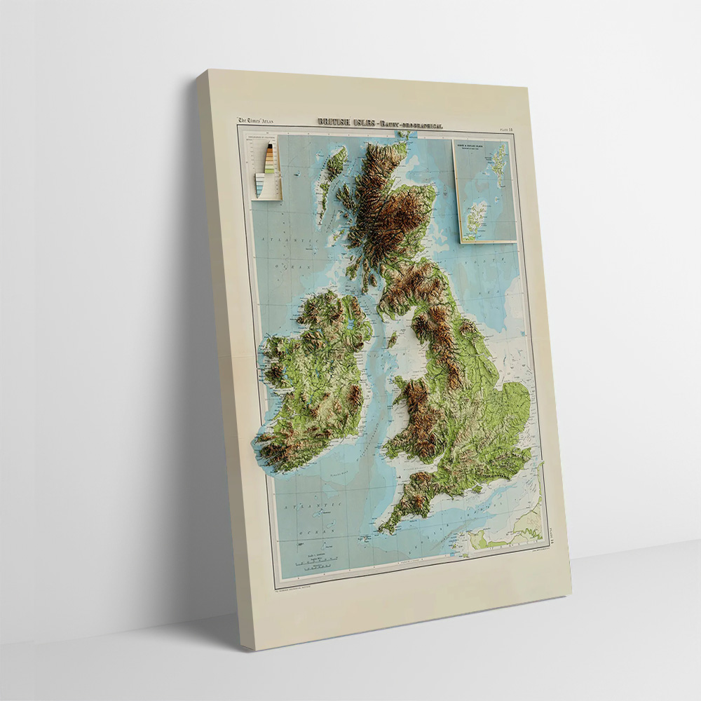 3D reliëfkaart van 1922 Britse - 3D Printing Figure recensie en prijs