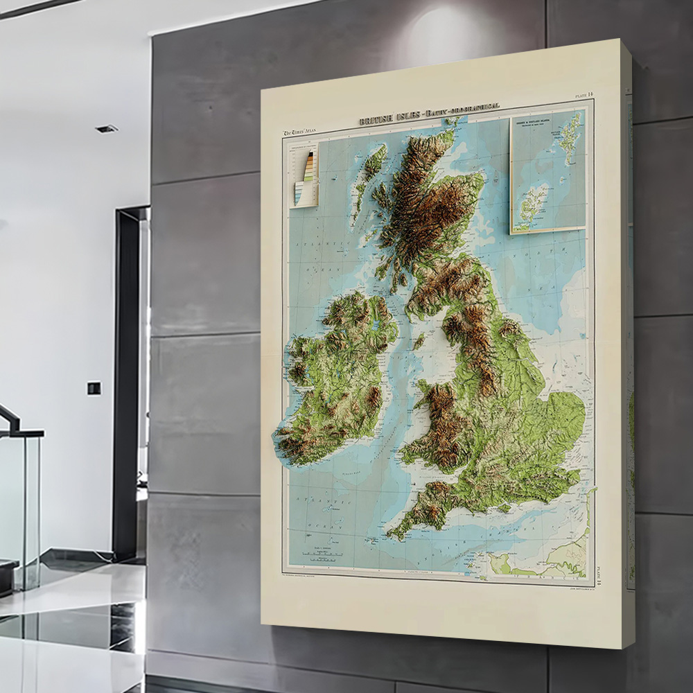 3D reliëfkaart van 1922 Britse - 3D Printing Figure recensie en prijs