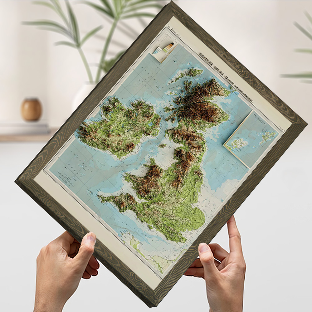 3D reliëfkaart van 1922 Britse - 3D Printing Figure recensie en prijs