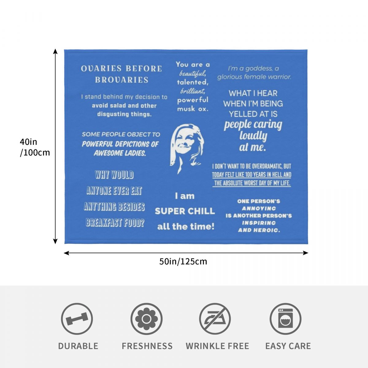 Leslie Knope - Quotes Throw Bl - 3D Printing Quote recensie en prijs