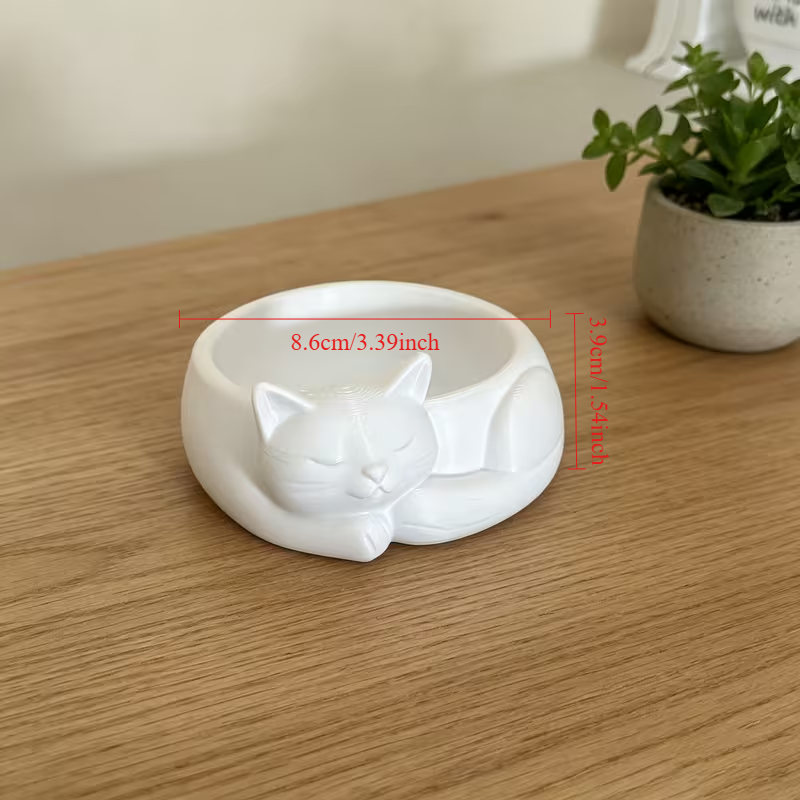 3D-geprinte slaapende kat bloe - 3D Printing Pot recensie en prijs