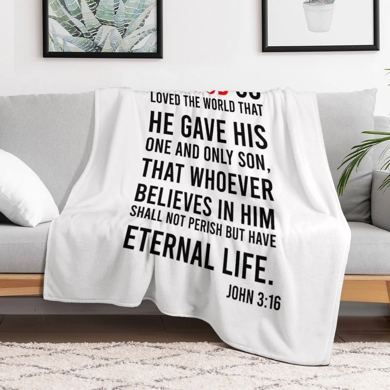 Johannes 3:16 Bijbelvers Deken - 3D Printing Verse recensie en prijs