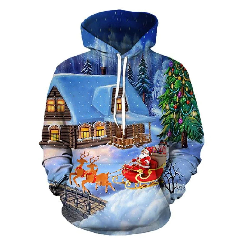 Santa Claus Cat Pattern Hoodie - 3D Printing Rabbit recensie en prijs