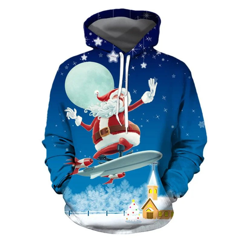 Santa Claus Cat Pattern Hoodie - 3D Printing Rabbit recensie en prijs