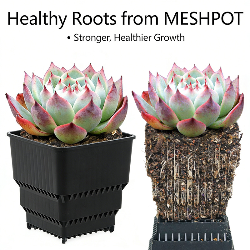 MESHPOT vierkante potten van 6 - 3D Printing Pot recensie en prijs