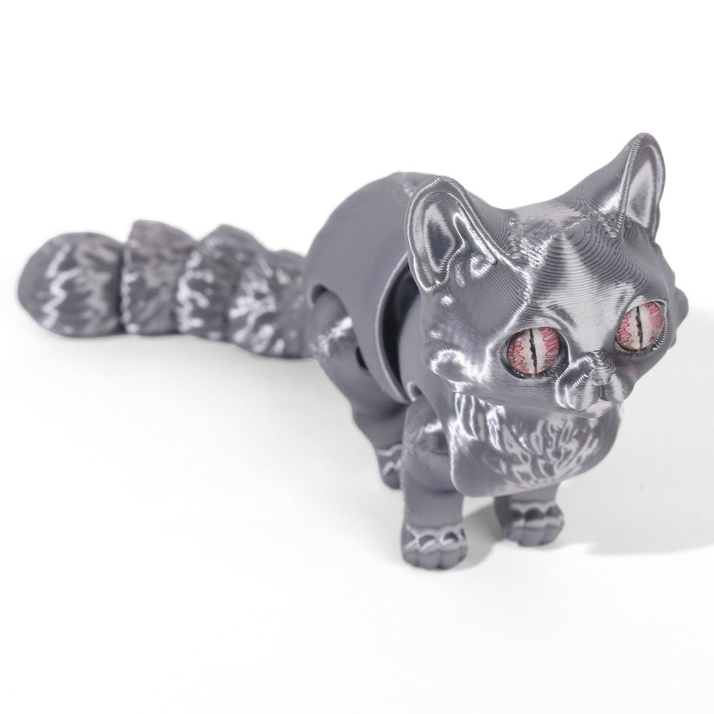 Grote ogen 3D-geprint kattenmo - 3D Printing Figure recensie en prijs