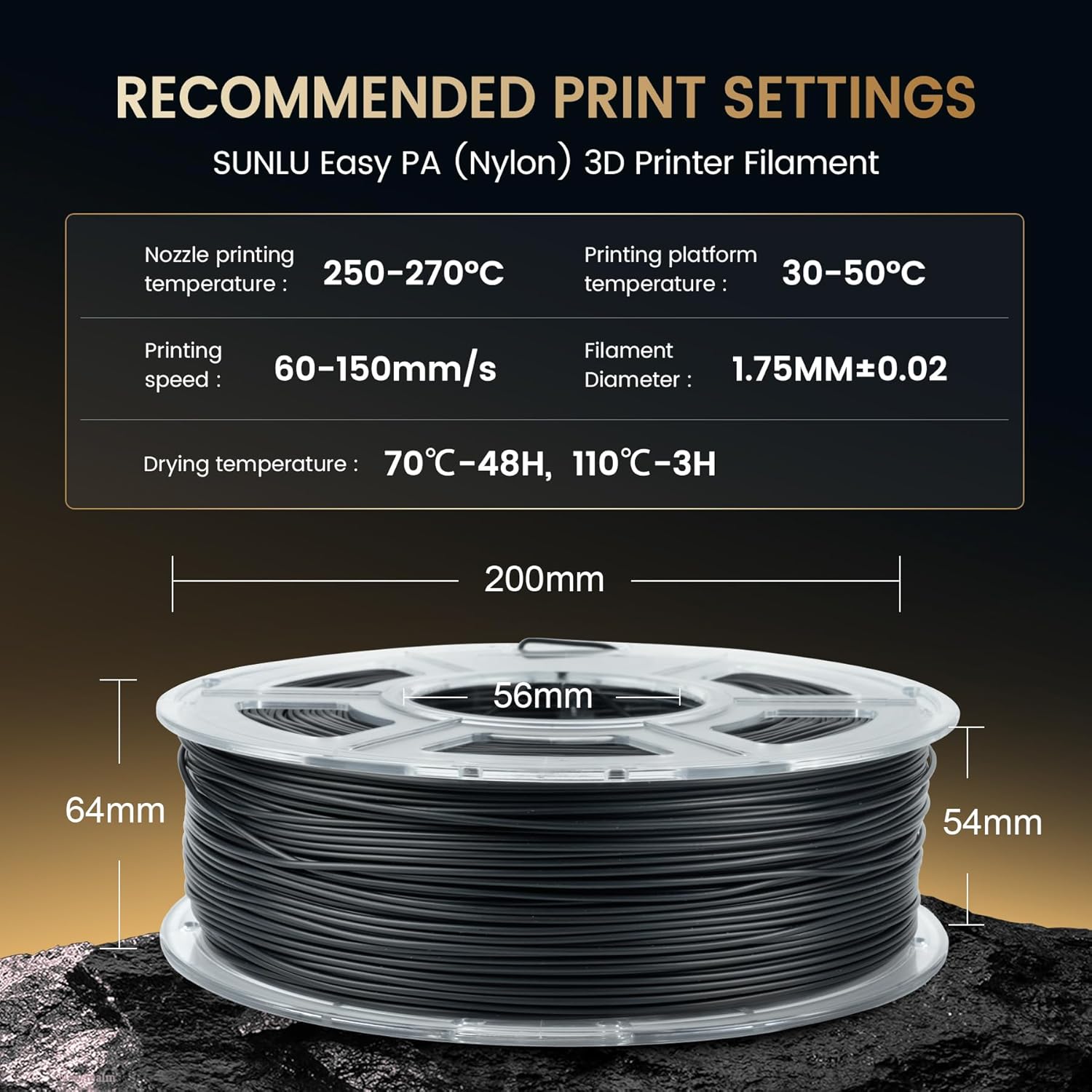 SUNLU 2KG Gemakkelijk te bedru - 3D Printing Nylon recensie en prijs